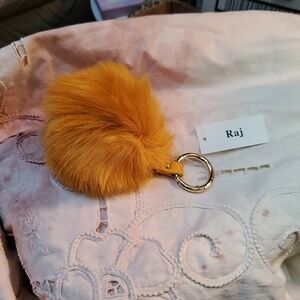 Deadstock Vintage Rag Fur Purse Charm Or Keychain In Gold